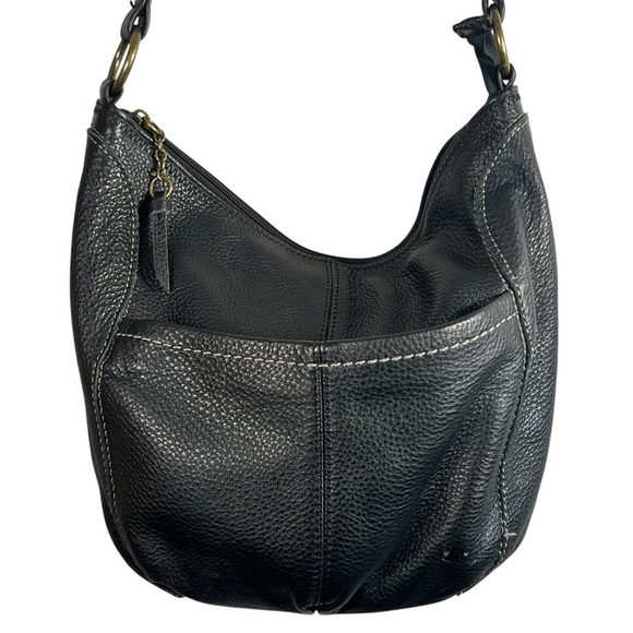 The Sak Women's Iris Hobo Shoulder Bag Black Pebble Leather - Picture 2 of 10